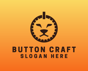 Button - Power Button Lion logo design