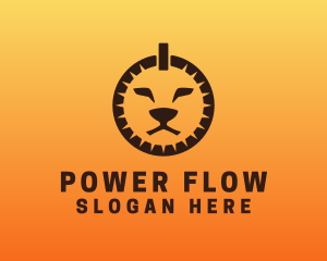 Power Button Lion logo design