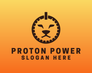 Power Button Lion logo design