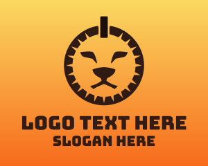 Power - Power Button Lion logo design