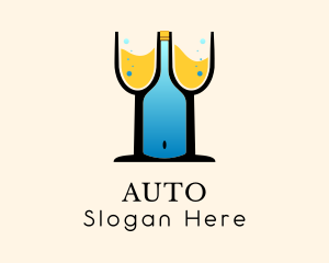Wine Bottle Boob Logo