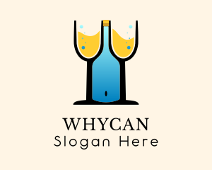 Cocktail - Wine Bottle Boob logo design