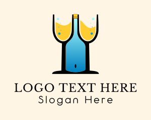 Slim - Wine Bottle Boob logo design