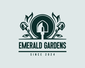 Shovel Landscaping Garden logo design