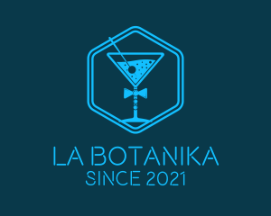 Ladies Drink - Blue  Gentleman Cocktail logo design