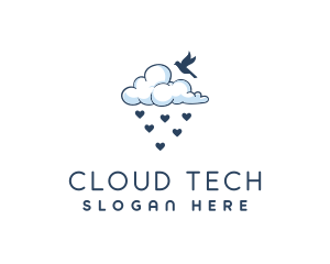 Cloud - Rain Cloud Bird logo design