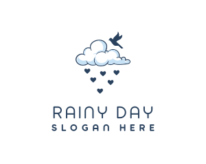 Rain Cloud Bird logo design
