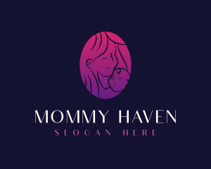 Mother Baby Minimalist logo design