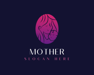 Mother Baby Minimalist logo design