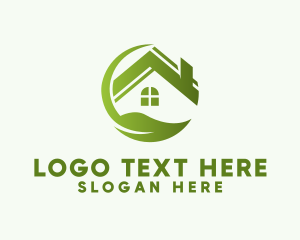 Roof - House Realty Leaf logo design