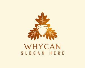 Autumn Acorn Leaf Logo