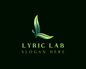 Organic Leaf Letter L logo design