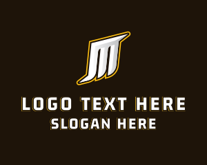 Stroke - Gaming Letter M logo design
