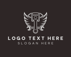 Mechanical - Piston Wings Auto Repair logo design