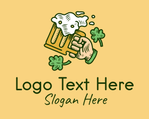 Draught Beer - St. Patrick's Day Irish Beer logo design