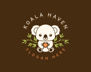 Koala Bear Heart logo design