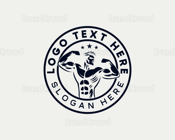 Muscle Gym Workout Logo