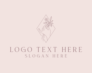 Healing - Flower Hand Styling logo design