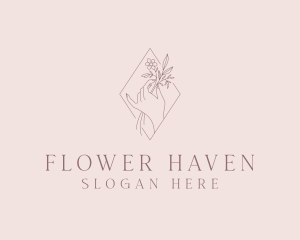 Flower Hand Styling logo design