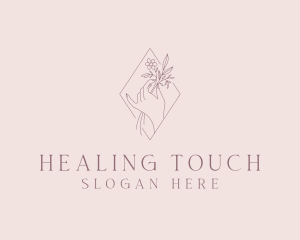 Flower Hand Styling logo design