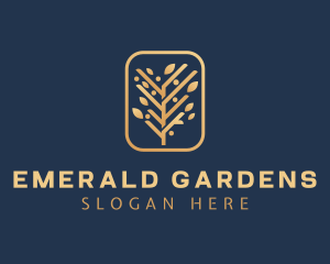 Golden Tree Gardening logo design