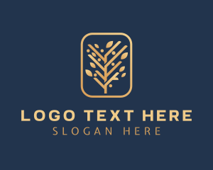 Herbal - Golden Tree Gardening logo design