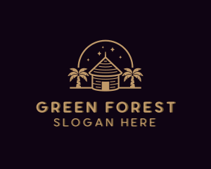 Forest Night Cabin logo design