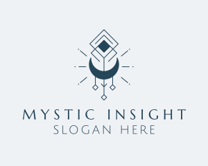 Spiritual Crescent Moon logo design