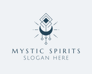 Spiritual Crescent Moon logo design