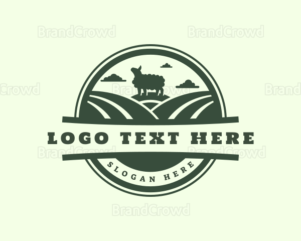 Sheep Herding Ranch Logo