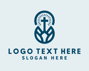 Youth Group - Blue Cross Pastor logo design