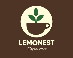 Latte - Herbal Tea Cup Leaves logo design