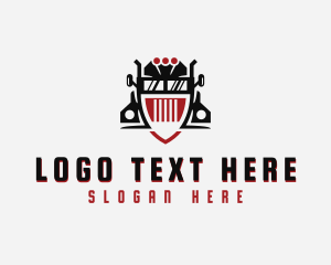 Truck - Shield Truck Transportation logo design