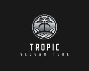 Palm Tree Island logo design