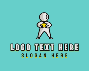 Star Human Person logo design