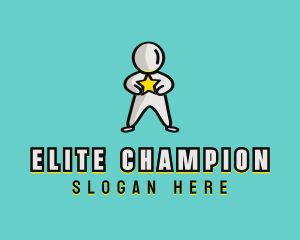 Champion - Star Human Person logo design