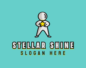 Star Human Person logo design