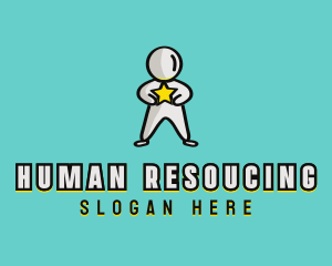 Star Human Person logo design