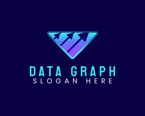 Arrow Graph Statistics logo design