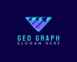 Arrow Graph Statistics logo design