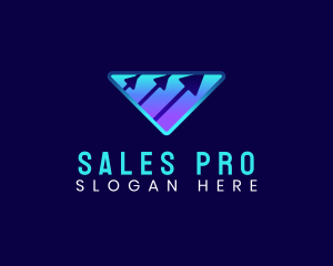 Sales - Arrow Graph Statistics logo design