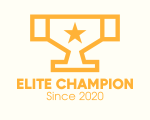 Golden Championship Trophy logo design