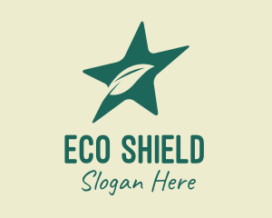 Eco Leaf Star  logo design