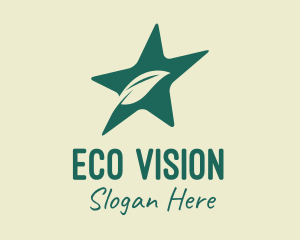 Eco Leaf Star  logo design