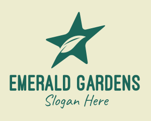 Eco Leaf Star  logo design