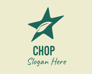 Green - Eco Leaf Star logo design