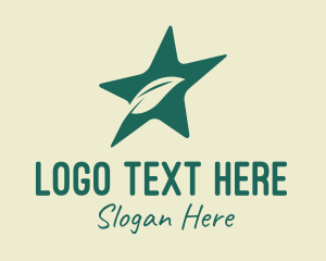 Eco Friendly - Eco Leaf Star logo design