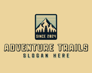 Mountain Travel Hiker logo design