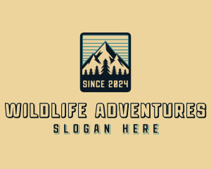 Mountain Travel Hiker logo design