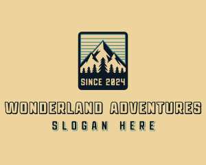 Mountain Travel Hiker logo design